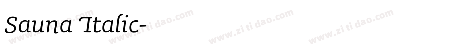 Sauna Italic字体转换